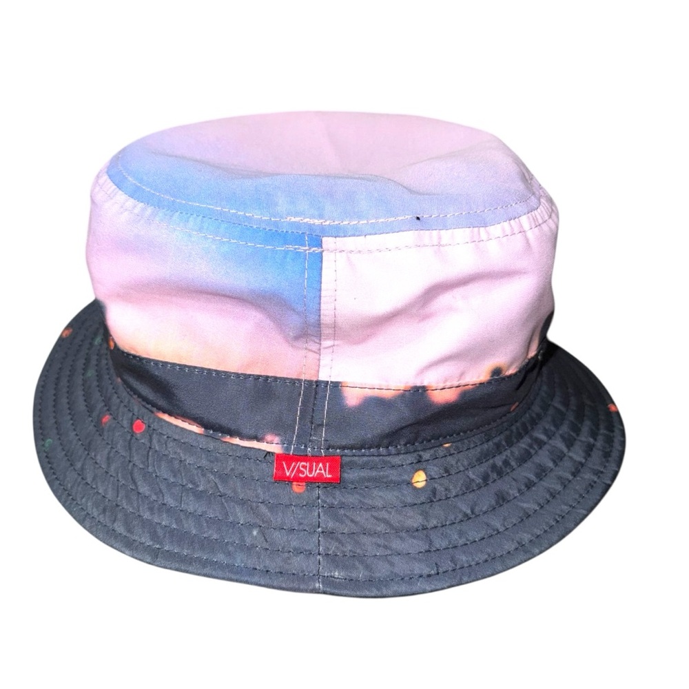 V/SUAL Bucket Hat – Tie-Dye Sunset Print Streetwear Cap